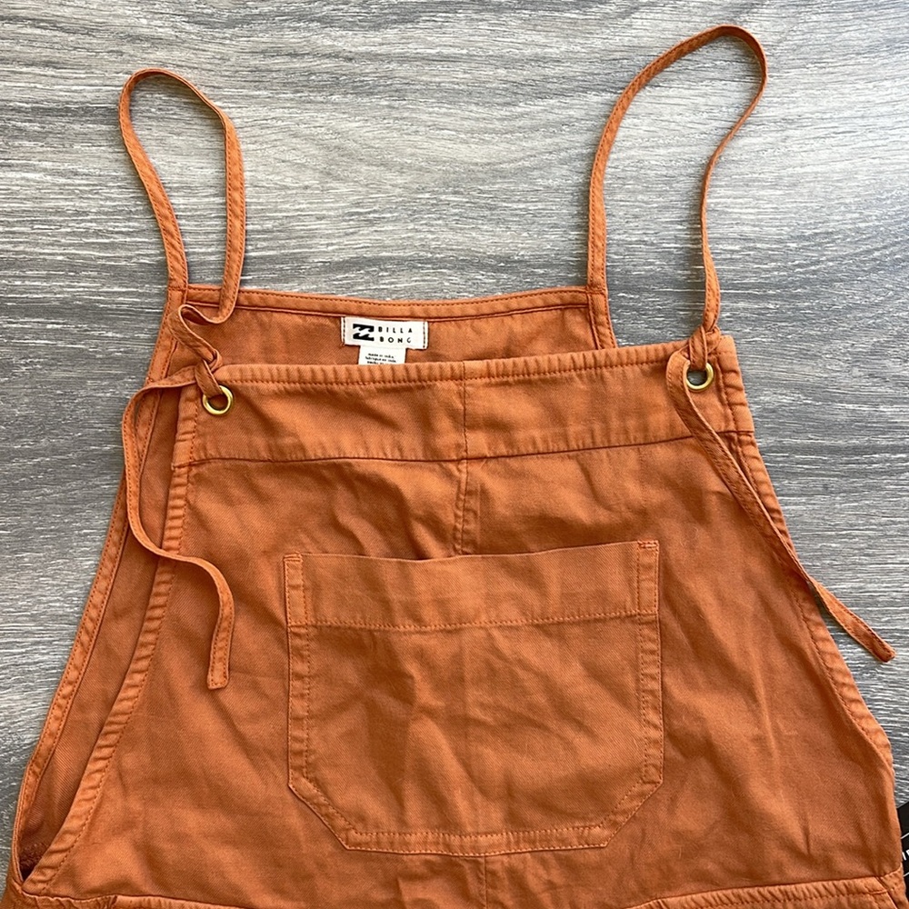 Billabong Wild Pursuit Overall Short Romper, Orange - Picture 4 of 11